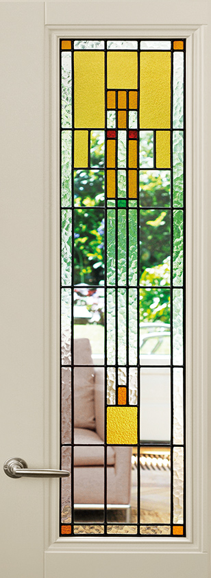 Witte binnendeur met glas Classic White Veere
