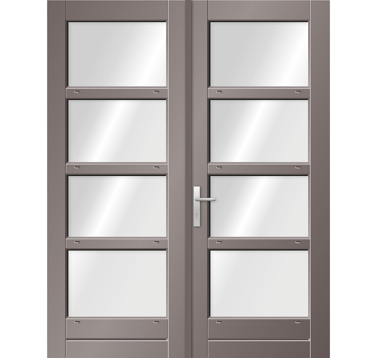 Model 6653N Hardhouten Tuindeurstel